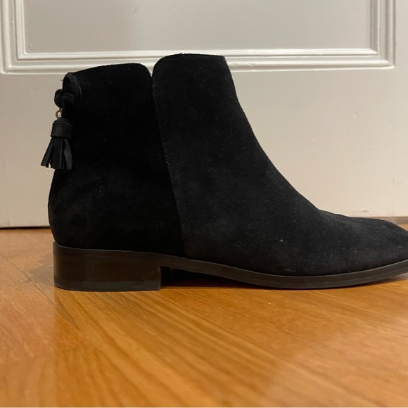 Kate Spade NY Saddle Black Suede Back Bow Tassel boots size 7.5 - Picture 12 of 16